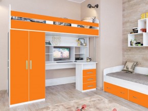 Кровать чердак Аракс винтерберг-оранжевый в Чебаркуле - chebarkul.magazinmebel.ru | фото