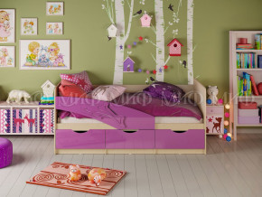 Кровать Дельфин 1600 Фиолетовый металлик в Чебаркуле - chebarkul.magazinmebel.ru | фото - изображение 1
