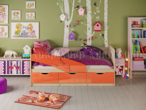 Кровать Дельфин 1600 Оранжевый металлик в Чебаркуле - chebarkul.magazinmebel.ru | фото - изображение 1