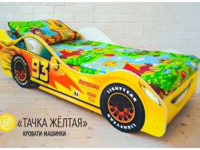 Кровать детская машина Тачка Желтая в Чебаркуле - chebarkul.magazinmebel.ru | фото