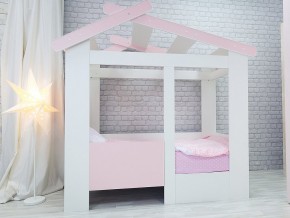Кровать детская Теремок без ящика розовая в Чебаркуле - chebarkul.magazinmebel.ru | фото - изображение 1