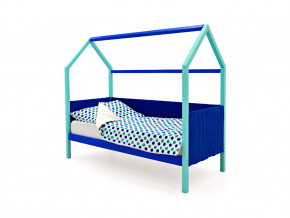 Кровать-домик мягкий Svogen мятно-синий в Чебаркуле - chebarkul.magazinmebel.ru | фото - изображение 1