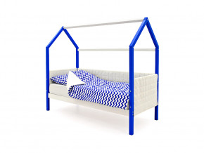 Кровать-домик мягкий Svogen сине-белый в Чебаркуле - chebarkul.magazinmebel.ru | фото - изображение 1
