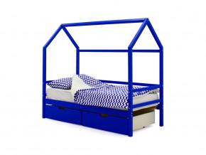 Кровать-домик Svogen с ящиками синий в Чебаркуле - chebarkul.magazinmebel.ru | фото - изображение 1