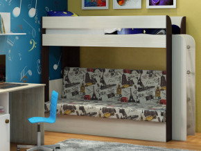 Кровать двухъярусная Карамель 75 венге ткань биг бен в Чебаркуле - chebarkul.magazinmebel.ru | фото - изображение 1