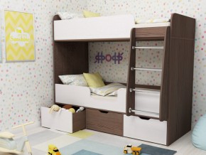 Кровать двухъярусная Малыш двойняшка бодега-белый в Чебаркуле - chebarkul.magazinmebel.ru | фото - изображение 1