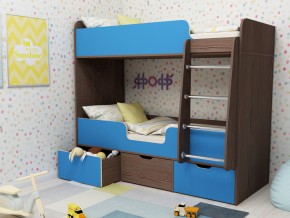 Кровать двухъярусная Малыш двойняшка бодега-голубой в Чебаркуле - chebarkul.magazinmebel.ru | фото - изображение 1