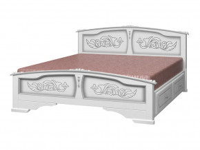 Кровать Елена с 2-мя ящиками 1400 Белый жемчуг в Чебаркуле - chebarkul.magazinmebel.ru | фото - изображение 1