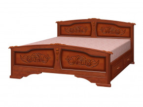 Кровать Елена с 2-мя ящиками 1400 Орех в Чебаркуле - chebarkul.magazinmebel.ru | фото - изображение 1