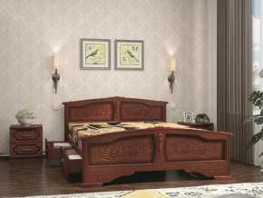 Кровать Елена с 2-мя ящиками 1400 Орех в Чебаркуле - chebarkul.magazinmebel.ru | фото - изображение 2