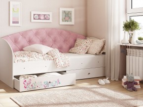 Кровать Эльза Белый-розовый в Чебаркуле - chebarkul.magazinmebel.ru | фото