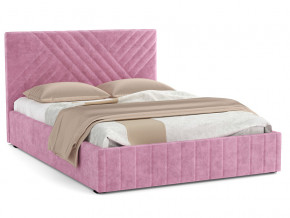 Кровать Гамма 1400 с основанием велюр тенерифе розовый в Чебаркуле - chebarkul.magazinmebel.ru | фото - изображение 1