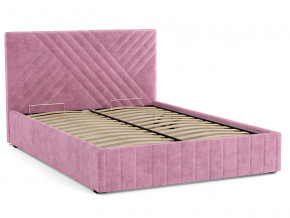 Кровать Гамма 1400 с основанием велюр тенерифе розовый в Чебаркуле - chebarkul.magazinmebel.ru | фото - изображение 2