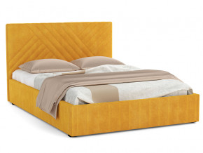 Кровать Гамма 1600 с основанием велюр тенерифе куркума в Чебаркуле - chebarkul.magazinmebel.ru | фото - изображение 1