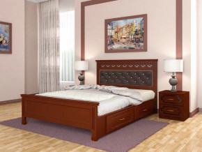 Кровать Грация с 2-мя ящиками 1400 Орех в Чебаркуле - chebarkul.magazinmebel.ru | фото - изображение 1
