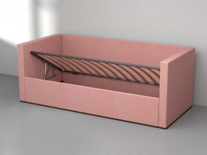 Кровать мягкая с подъёмным механизмом арт. 030 розовый в Чебаркуле - chebarkul.magazinmebel.ru | фото - изображение 2