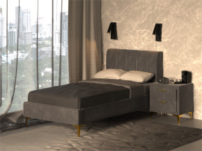 Кровать Рошаль 900 серый в Чебаркуле - chebarkul.magazinmebel.ru | фото - изображение 2