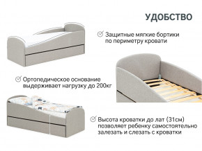 Кровать с ящиком Letmo халва (рогожка) в Чебаркуле - chebarkul.magazinmebel.ru | фото - изображение 11