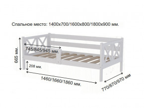 Кровать софа Аист-3 Прованс белый 1400х700 мм в Чебаркуле - chebarkul.magazinmebel.ru | фото - изображение 2