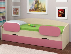 Кровать Соня 2 дуб молочный-розовый в Чебаркуле - chebarkul.magazinmebel.ru | фото - изображение 2