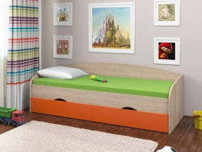 Кровать Соня 2 сонома-оранжевый в Чебаркуле - chebarkul.magazinmebel.ru | фото