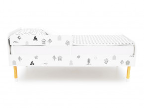 Кровать Stumpa Классика с бортиком рисунок Домики в Чебаркуле - chebarkul.magazinmebel.ru | фото - изображение 3