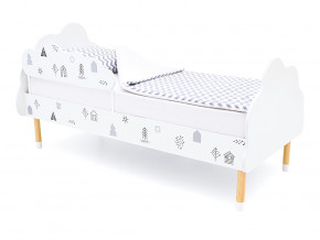 Кровать Stumpa Облако с бортиком рисунок Домики в Чебаркуле - chebarkul.magazinmebel.ru | фото - изображение 1