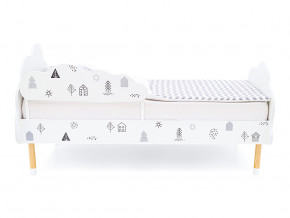 Кровать Stumpa Облако с бортиком рисунок Домики в Чебаркуле - chebarkul.magazinmebel.ru | фото - изображение 3