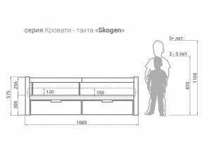 Кровать-тахта Svogen с ящиками и бортиком бежевый-белый в Чебаркуле - chebarkul.magazinmebel.ru | фото - изображение 3