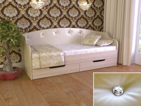 Кровать Юниор Тип 2 шимо светлый/белый перламутр 800х1600 в Чебаркуле - chebarkul.magazinmebel.ru | фото - изображение 1