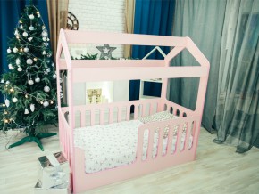 Кроватка-Домик без ящика розовая в Чебаркуле - chebarkul.magazinmebel.ru | фото - изображение 1