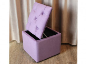 Пуф с каретной стяжкой и ящиком для хранения фиолетовый в Чебаркуле - chebarkul.magazinmebel.ru | фото - изображение 4
