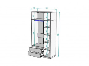 Шкаф Malta light H298 с антресолью HA3 Белый в Чебаркуле - chebarkul.magazinmebel.ru | фото - изображение 2