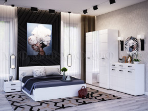 Спальня Нэнси New МДФ Белый глянец холодный, Белый в Чебаркуле - chebarkul.magazinmebel.ru | фото - изображение 1