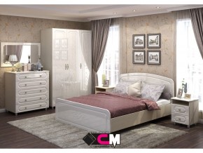 Спальня Виктория МДФ с большим комодом в Чебаркуле - chebarkul.magazinmebel.ru | фото