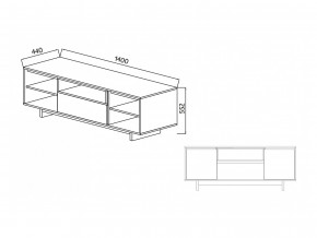 Тумба для ТВА Moderno-1400 Ф6 в Чебаркуле - chebarkul.magazinmebel.ru | фото - изображение 4