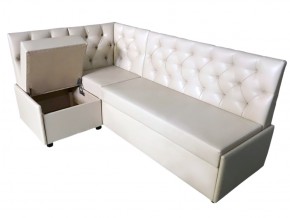 Угловой диван Призма со стяжками белый со спальным местом в Чебаркуле - chebarkul.magazinmebel.ru | фото - изображение 2
