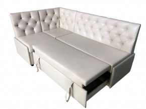 Угловой диван Призма со стяжками белый со спальным местом в Чебаркуле - chebarkul.magazinmebel.ru | фото - изображение 3