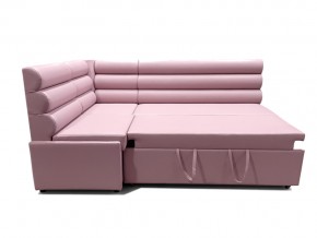 Угловой диван Призма Валики со спальным местом розовый в Чебаркуле - chebarkul.magazinmebel.ru | фото - изображение 3